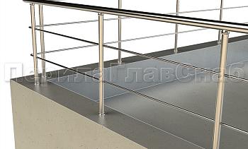 Ограждение на кровлю с ригельным заполнением в Тюмени. Готовые проекты ПерилаГлавСнаб