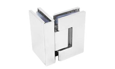 Петля для душевой стекло-стекло 90х55 мм, 90°, нержавеющая сталь AISI 304, полированная t304-2 PSS купить в Тюмени