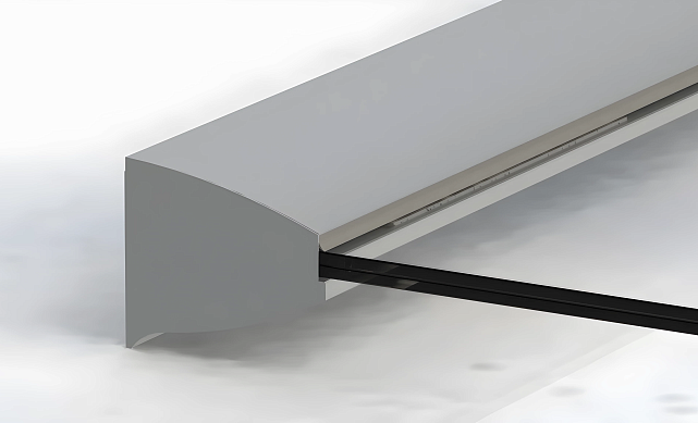 Профиль козырьковый алюминиевый анодированный k300-3 