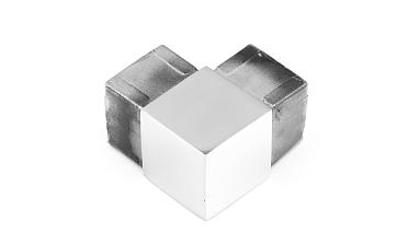 Отвод для поручня с пазом 40х40 мм, полированный, (AISI 304) k546 купить в Тюмени