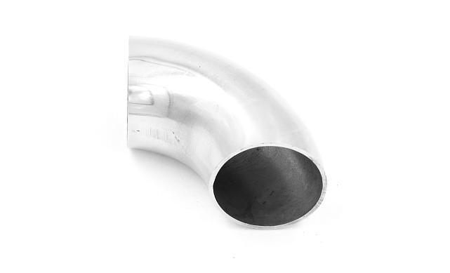 Отвод поручня под сварку Ø38.1х1.45 мм, 90°, полированный 400 Grit, (AISI 201) k095-6 3