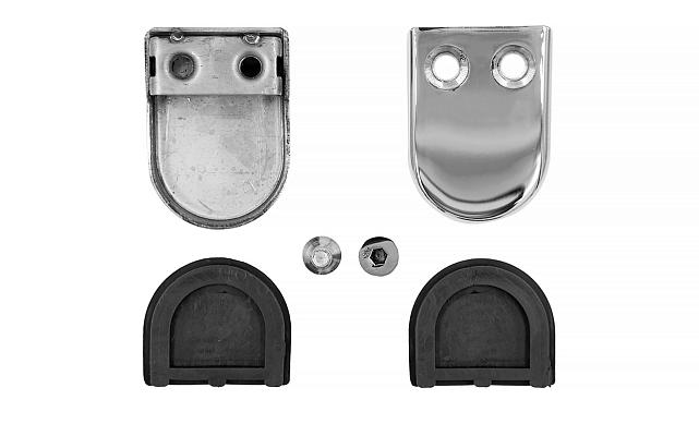 Стеклодержатель штампованный под стекло 8 мм (4+4 мм), под стойку Ø38.1 мм 40х24х55, полированный (AISI 304) k038 6
