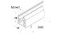 Уплотнитель в поручень с пазом 27х30 для стекла 8+8мм, EPDM (палки по 3м) СЕРЫЙ Фk307-G