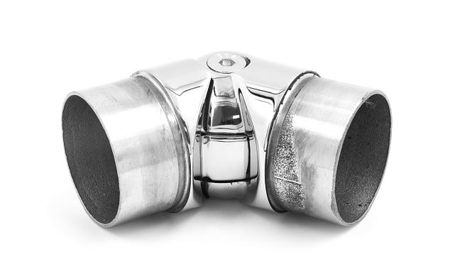 Поворот шарнирный под Ø50.8 мм, полированная, (AISI 304) k011 6