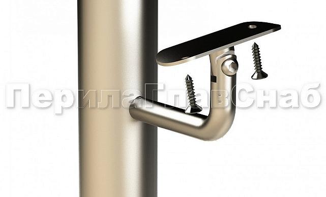 Стойка для пандуса: под 2 поручня Ø38,1 мм для инвалидов, полированная, высота 900 мм  (AISI 304) k750 4