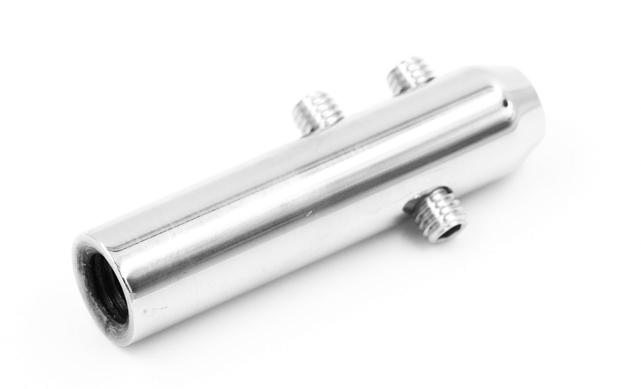 Держатель тросика Ø6 мм, короткий 50х12, прямой, под М8, полированный k240-2 5