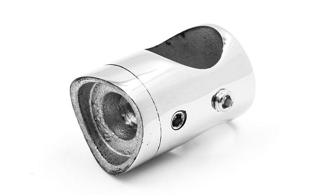 Ригеледержатель на стойку Ø38.1хØ16.8 мм, полированный, литой (AISI 316) k018-4 3