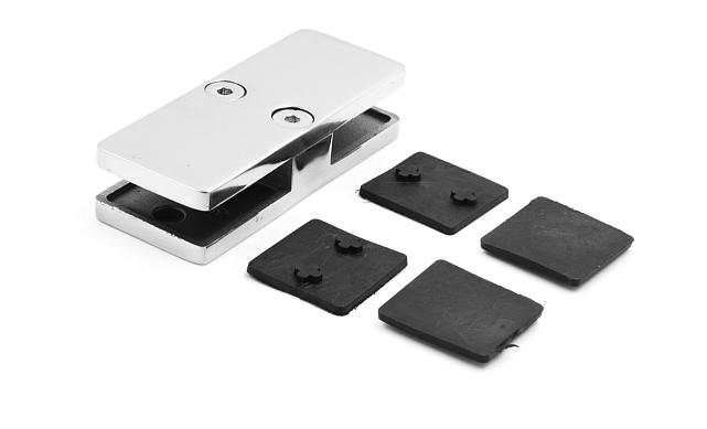 Соединитель стекол, прямой, 101х40, нержавеющая сталь AISI 304, полированная k118 3