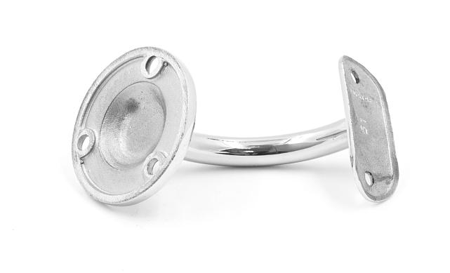 Пристенок с ложементом под Ø50.8 мм, вынос 70х45, Ø60х3 мм, литой, 25х45х2 мм, полированный, (AISI 316) k234-2 3