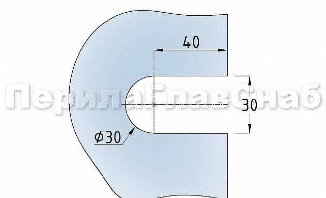 Защелка с ответной частью на стену и пол, шлифованная, вырез 17 t138 SSS 2