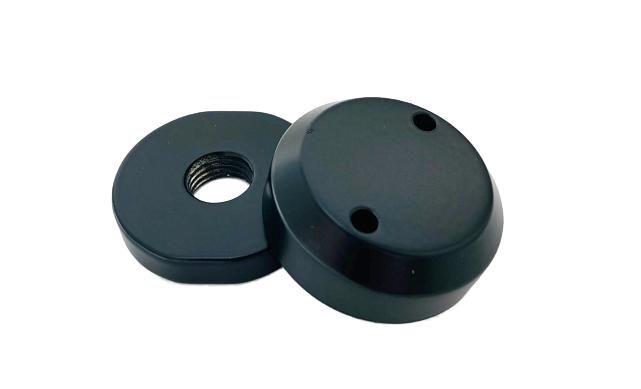 Комплект торцевого крепления несущего стекла, гайка-шайба Ø50х10х18 мм с внутренней резьбой М16, порошковая покраска RAL 9005 мат, AISI 304 Фk277-6-П 3