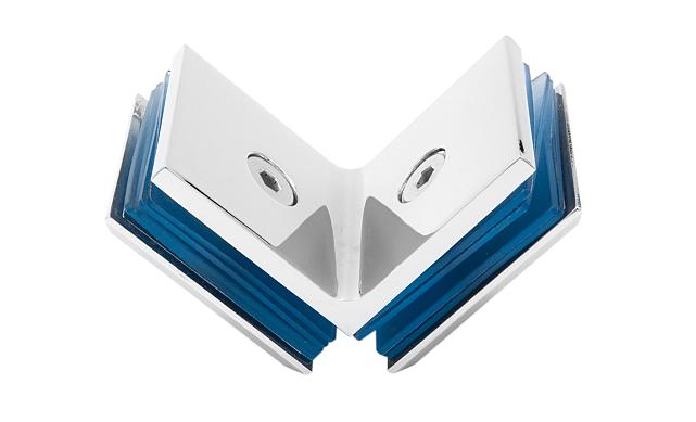 Коннектор для душевой кабины стекло-стекло 90°, 45х45, полированный, t735 PSS 8