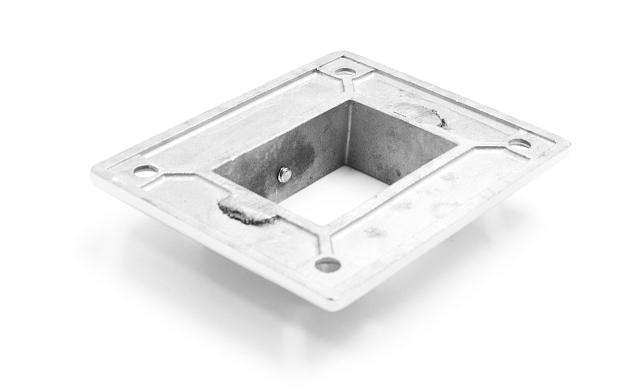 Фланец для трубы с пазом 40х60 мм, литой, полированный (AISI 304) k544 3