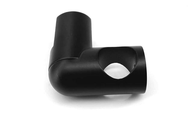 Держатель стекла сквозной боковой, для трубы 19 мм, черный, t912 Bl 10