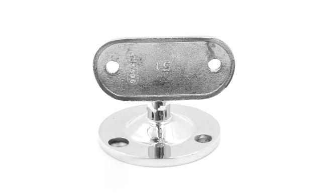 Пристенок с ложементом под Ø50.8 мм, вынос 70х45, Ø60х3 мм, литой, 25х45х2 мм, полированный, (AISI 316) k234-2 4