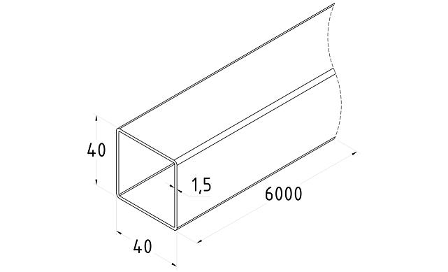 Труба квадратная Super3+ 40х40 мм, тройная полировка 800GRIT, EURO AISI304L k866 3
