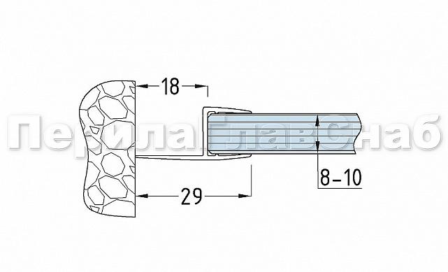 Уплотнитель для стекла в душевую кабину 8 мм, стекло-стекло 2200 мм t204 3