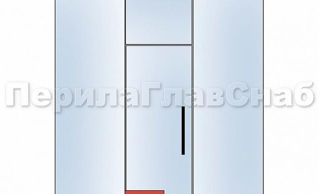 Нижний фитинг комплект (петля), шлифованный, вырез 01 t110-2 SSS 2