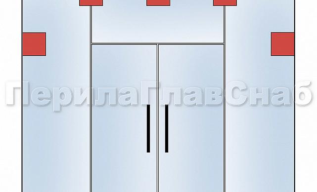 Коннектор стена-стекло с анкером, шлифованный, вырез 09 t191 SSS 4