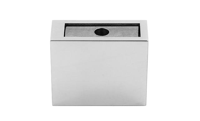 Коннектор стена-труба полированный для прямоугольного трека (трубы) 30х10 мм t463 PSS 4