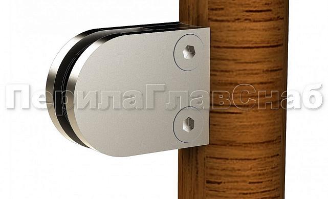 Готовая стойка Ø38,1х950 мм деревянная, со вставками из нержавеющей стали под золото 2х100 мм с 2 стеклодержателями k741-2-L-G 4