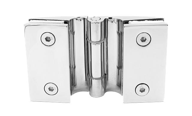 Петля душевая, стекло-стекло 180°, без реза, нерж, полированная t313 PSS 9