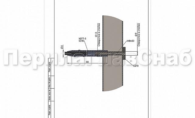 Зажимы для троса Ø5 мм, литой, полированный, (AISI 304) k240 3