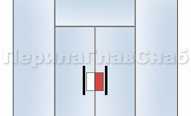 Ответная часть к центральному замку t152, полированная, вырез 13 t153 PSS 4