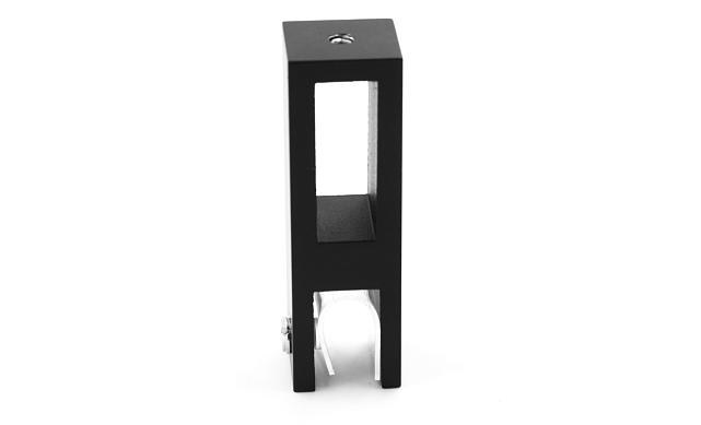 Соединитель труба-стекло для трека 30х10 мм, нержавеющая сталь AISI 304, черная t461 BL 6