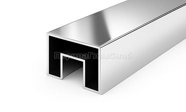 Труба Prima3+, 40х60х1.5 мм, с пазом 24х24мм под стекло, полировка 600GRIT, AISI 201 k824-5 купить в Тюмени